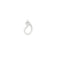 Pendentif Pendentif virgule en or blanc palladié 18k et diamants 58 Facettes 002.708