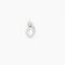 Pendentif Pendentif virgule en or blanc palladié 18k et diamants 58 Facettes 002.708