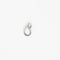 Pendentif Pendentif virgule en or blanc palladié 18k et diamants 58 Facettes 002.708