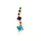 Pendentif Pendentif Arlequin multicolore en or blanc 18k et pierres 58 Facettes 002.145