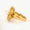 Bague 52.5 Bague trèfle en or jaune 18k avec perle Akoya 58 Facettes 002.198