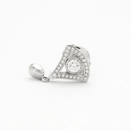Boucles d'oreilles Boucles d'oreilles triangle en or blanc 18k et diamants 58 Facettes 002.1095