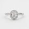 Bague 55 Ligne Vendôme Garden - Bague ovale en or blanc 18k et diamants 58 Facettes 002.926