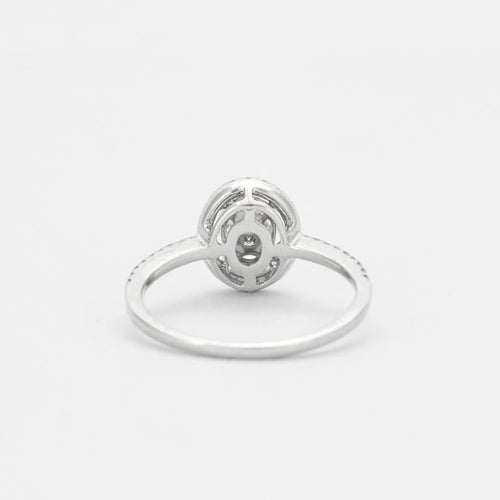 Bague 55 Ligne Vendôme Garden - Bague ovale en or blanc 18k et diamants 58 Facettes 002.926