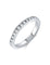 Bague 52 Alliance pavée en or blanc 18 carats et diamants 58 Facettes