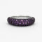 Bague 55 Bague jonc en or blanc 18k pavée d’améthyste 2,03 ct 58 Facettes 002.133