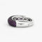 Bague 55 Bague jonc en or blanc 18k pavée d’améthyste 2,03 ct 58 Facettes 002.133