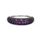 Bague 55 Bague jonc en or blanc 18k pavée d’améthyste 2,03 ct 58 Facettes 002.133