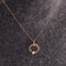 Collier Collier double cercle en or rose 18k et diamants 58 Facettes 002.987