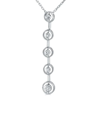 Collier Collier - Pendentif en or blanc 18 carats et diamants 0,15 ct 58 Facettes