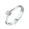 Bague 55 Solitaire - Bague en or blanc 18 carats et diamant 0,15 ct 58 Facettes