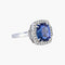 Bague 54 Bague entourage en or blanc 18 k à tanzanite et diamants 58 Facettes