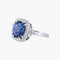 Bague 54 Bague entourage en or blanc 18 k à tanzanite et diamants 58 Facettes