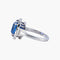 Bague 54 Bague entourage en or blanc 18 k à tanzanite et diamants 58 Facettes