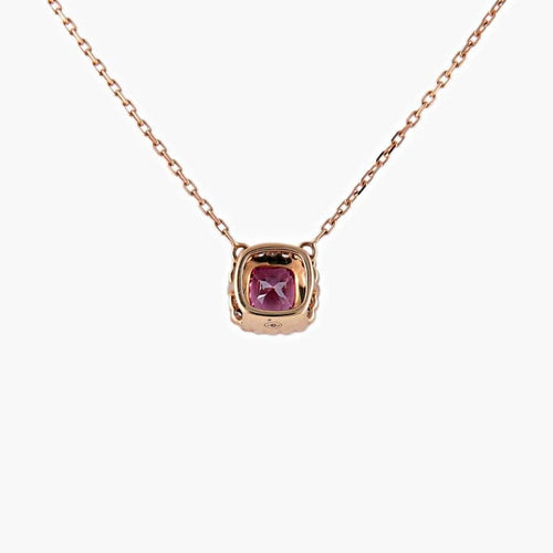 Collier Collier en or rose 18K grenat rhodolite et diamants 58 Facettes