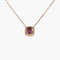 Collier Collier en or rose 18K grenat rhodolite et diamants 58 Facettes