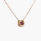Collier Collier en or rose 18K grenat rhodolite et diamants 58 Facettes