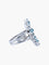 Bague 53 Bague fleur en or blanc 18 carats avec diamants et topazes 58 Facettes