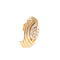 Boucles d'oreilles Boucles d’oreilles godronnées pavées de diamants en or jaune 18K 58 Facettes LP 907