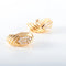Boucles d'oreilles Boucles d’oreilles godronnées pavées de diamants en or jaune 18K 58 Facettes LP 907