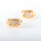 Boucles d'oreilles Boucles d’oreilles godronnées pavées de diamants en or jaune 18K 58 Facettes LP 907