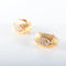 Boucles d'oreilles Boucles d’oreilles godronnées pavées de diamants en or jaune 18K 58 Facettes LP 907