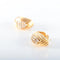 Boucles d'oreilles Boucles d’oreilles godronnées pavées de diamants en or jaune 18K 58 Facettes LP 907