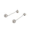 Boucles d'oreilles Boucles d’oreilles boules pendantes en or gris 18K et diamants 58 Facettes