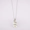 Pendentif Pendentif en or gris avec perle et diamants 58 Facettes