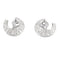 Boucles d'oreilles Créoles pavées de diamants en or gris 18K 58 Facettes