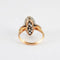 Bague 50 Bague marquise en or jaune 18K avec diamants taille rose 58 Facettes