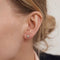 Boucles d'oreilles Clous d'oreilles en or jaune 18K serti clos 58 Facettes