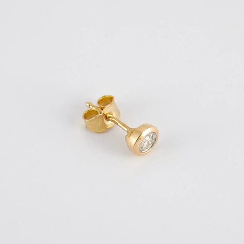 Boucles d'oreilles Clous d'oreilles en or jaune 18K serti clos 58 Facettes