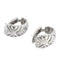 Boucles d'oreilles Créoles - Boucles d’oreilles en or gris 18K et diamants 58 Facettes