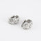 Boucles d'oreilles Créoles - Boucles d’oreilles en or gris 18K et diamants 58 Facettes