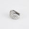Boucles d'oreilles Créoles - Boucles d’oreilles en or gris 18K et diamants 58 Facettes