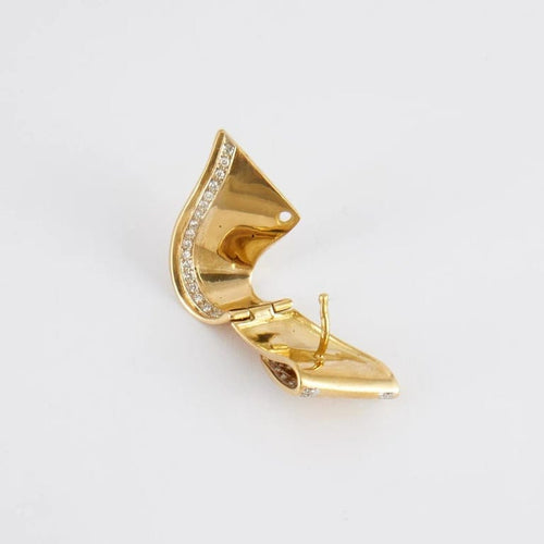 Boucles d'oreilles Boucles d’oreilles - Pavage diamants en or jaune 18K 58 Facettes