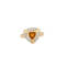 Bague 54 Bague citrine taille triangle pavée de diamants en or jaune 18K 58 Facettes