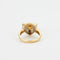 Bague 54 Bague citrine taille triangle pavée de diamants en or jaune 18K 58 Facettes
