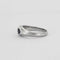 Bague 55 Bague en or gris 18K avec diamant et saphirs 58 Facettes