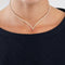 Collier Collier en V pavé de diamants en or jaune 18K 58 Facettes