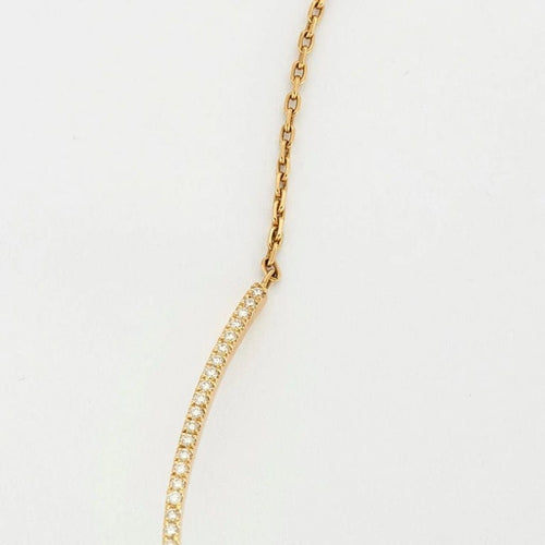 Collier Collier en V pavé de diamants en or jaune 18K 58 Facettes