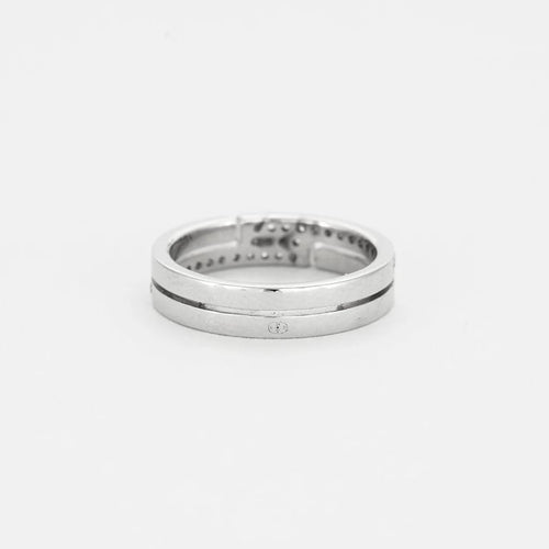 Bague 48 Dinh Van 70'S - Alliance en or blanc 18k et diamants 58 Facettes