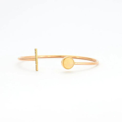 Bracelet Bracelet en or jaune 18K avec opale d’Éthiopie et diamants 58 Facettes