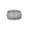 Bague 54 Bague jonc pavée de diamants en or gris 18K 58 Facettes 1