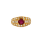 Bague 52 Bague rubis ovale pavée de diamants en or jaune 18K 58 Facettes