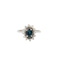 Bague 47 Bague marguerite en or gris 18k avec saphir ovale et diamants 58 Facettes 1