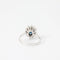 Bague 47 Bague marguerite en or gris 18k avec saphir ovale et diamants 58 Facettes 1
