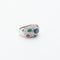 Bague 54 Bague Tutti Frutti en or gris 18k sertie de pierres 58 Facettes