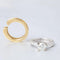 Bague 60 Bague solitaire entourage diamants en or gris et or jaune 18k 58 Facettes 1